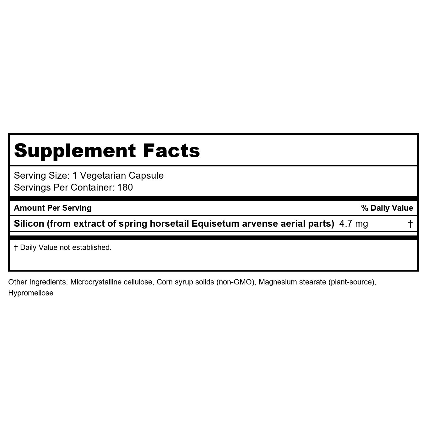 Flora - FloraSil - 180 Vegetarian Capsules