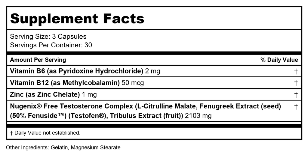 Nugenix - Free Testosterone Booster - 90 Capsules