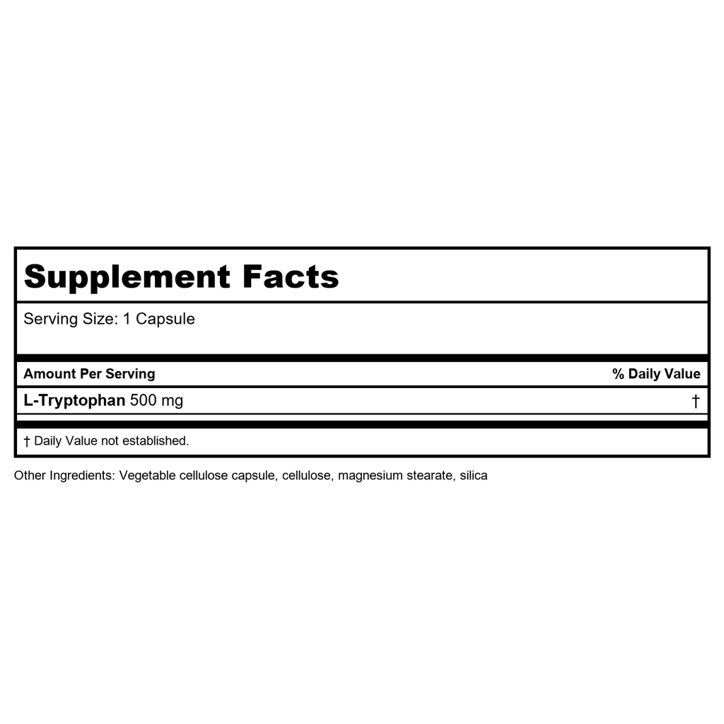 Natural Balance L-Tryptophan 500mg 60 Vcaps   35662