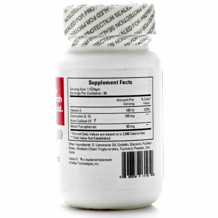 Cardiovascular Research Coenzyme Q10 100 mg 30 softgels