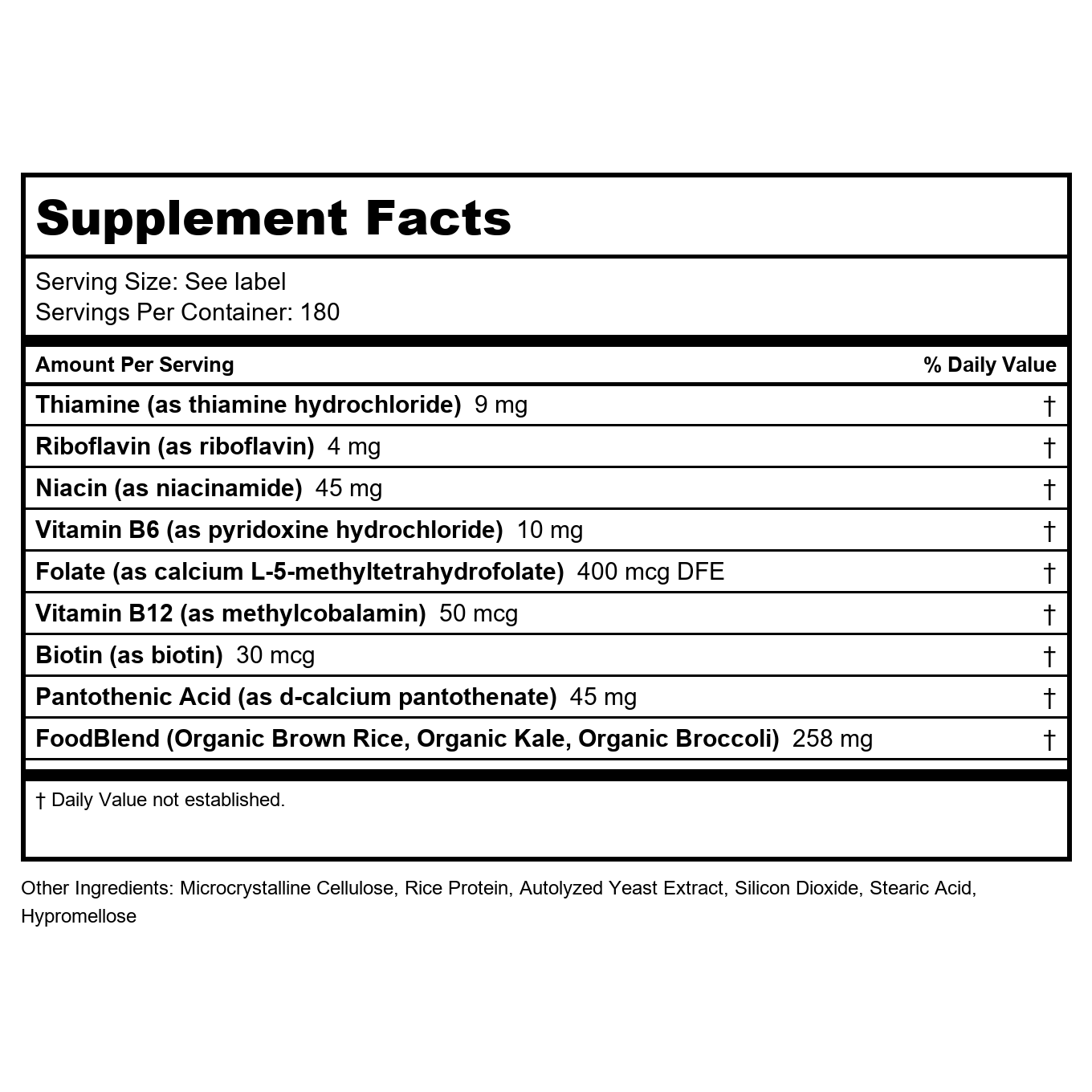 Innate Response B-Complex 180 Tablets