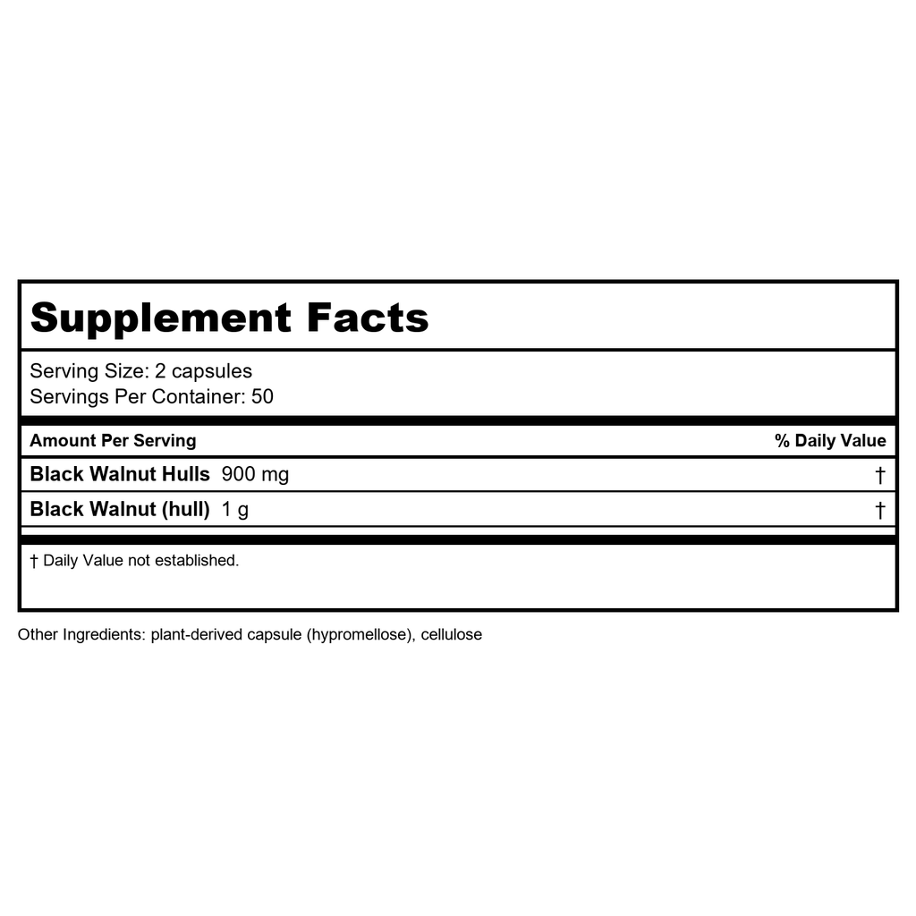 Nature's Way Black Walnut Hulls 100 Vcaps