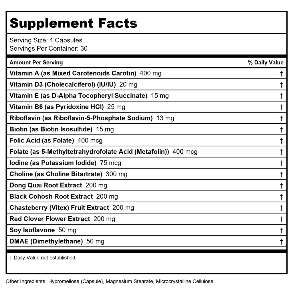 Zahler - Female Totality Hormonal System Support Formula - 120 Capsules