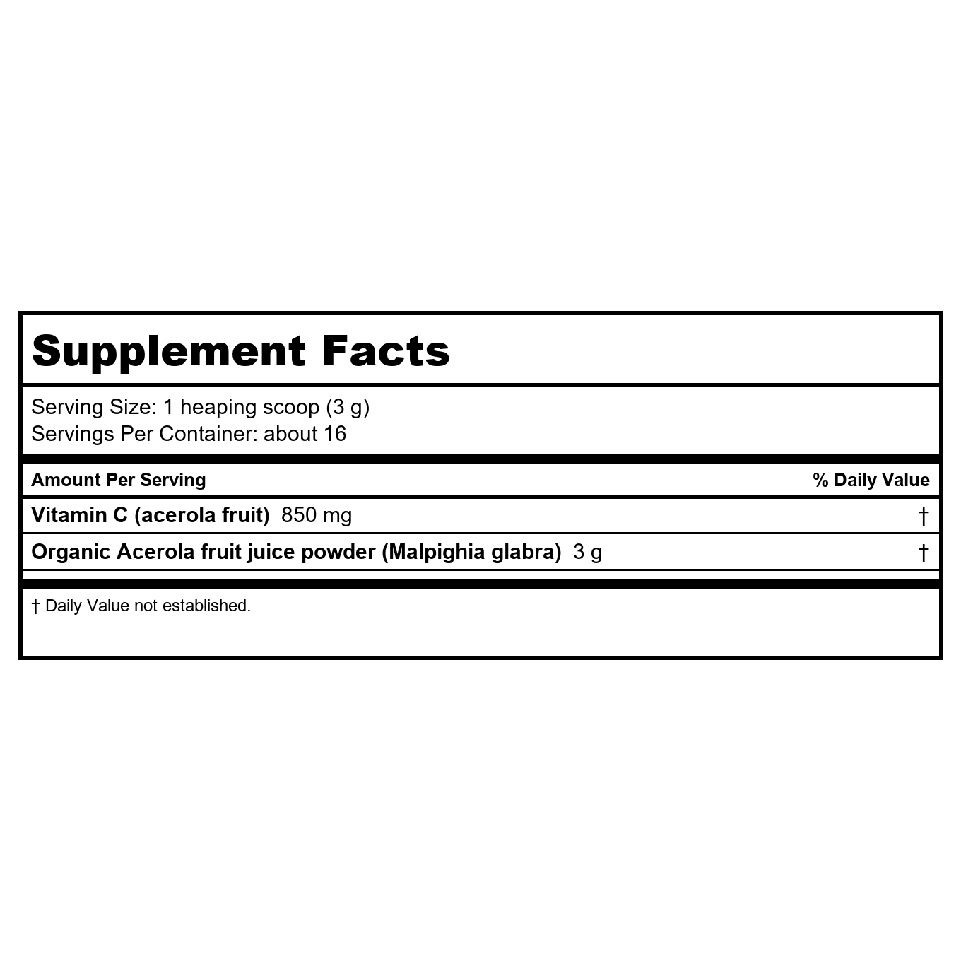 Flora Acerola Powder 1.8 Oz