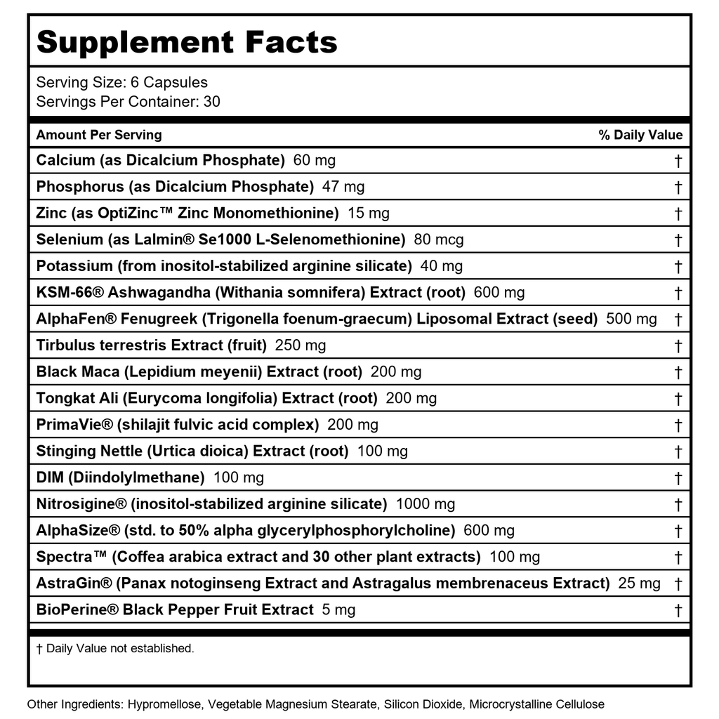 Force Factor - Alpha King Immortal Total Masculine Hormone Support - 180 Capsules