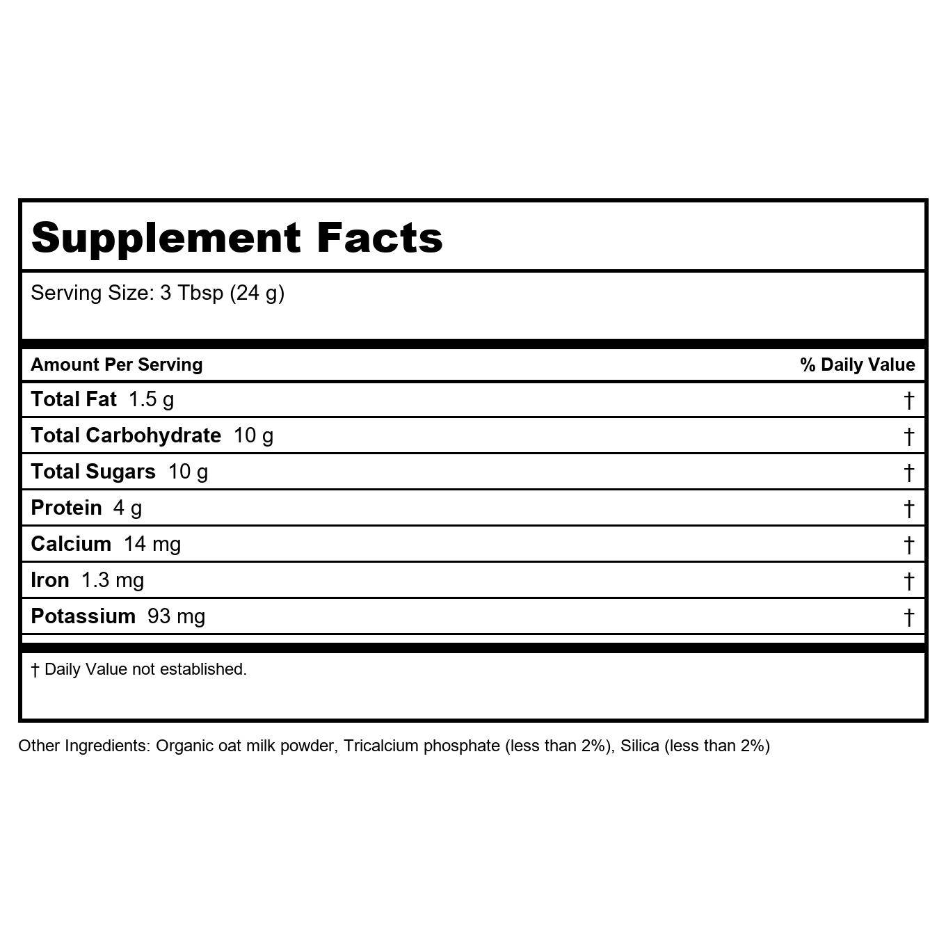 Now Food Oat Milk Powder Organic 12oz - 5834