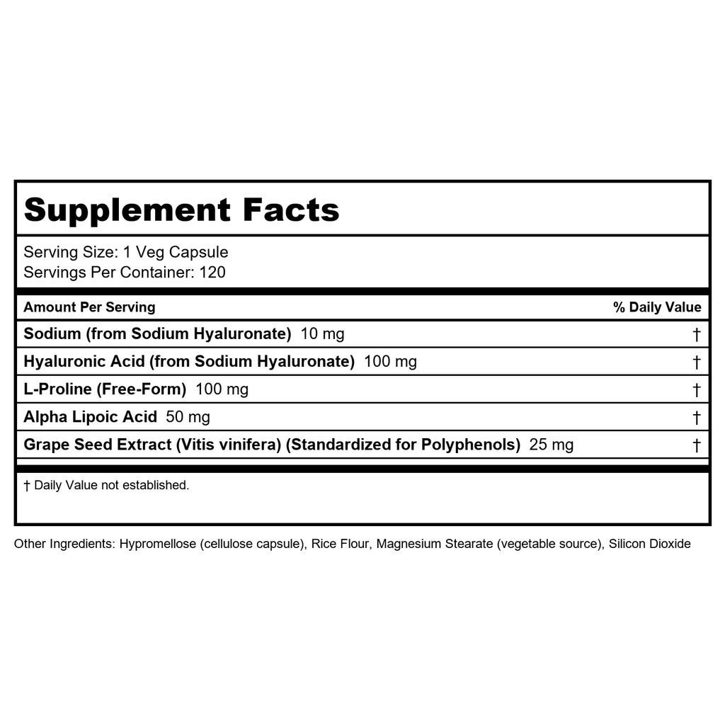 Now Foods Hyaluronic Acid Double Strength 100 mg 120 Vcaps - 3151 - 4 Pack