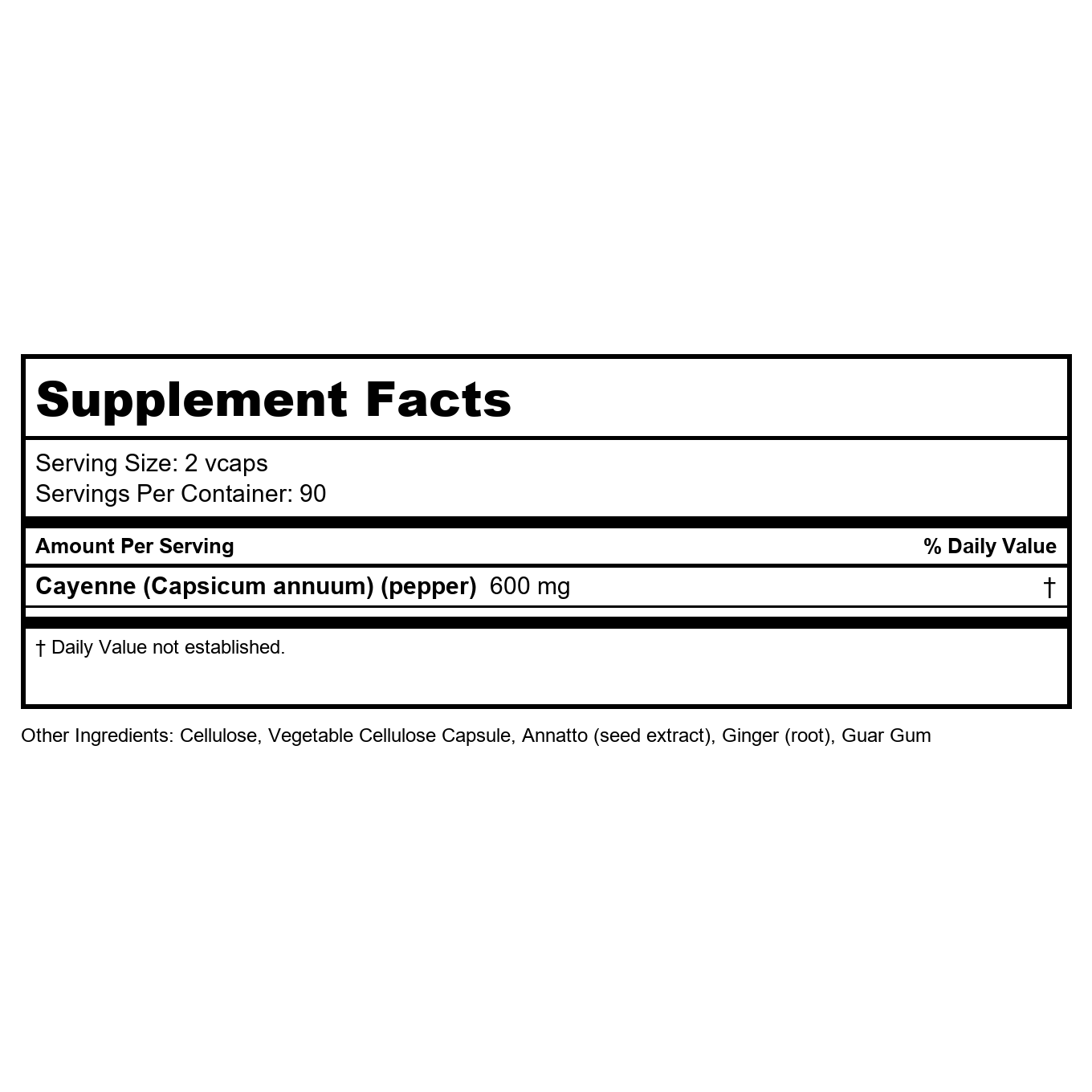 Solaray Cool Cayenne 40,000 HU 90 Capsules