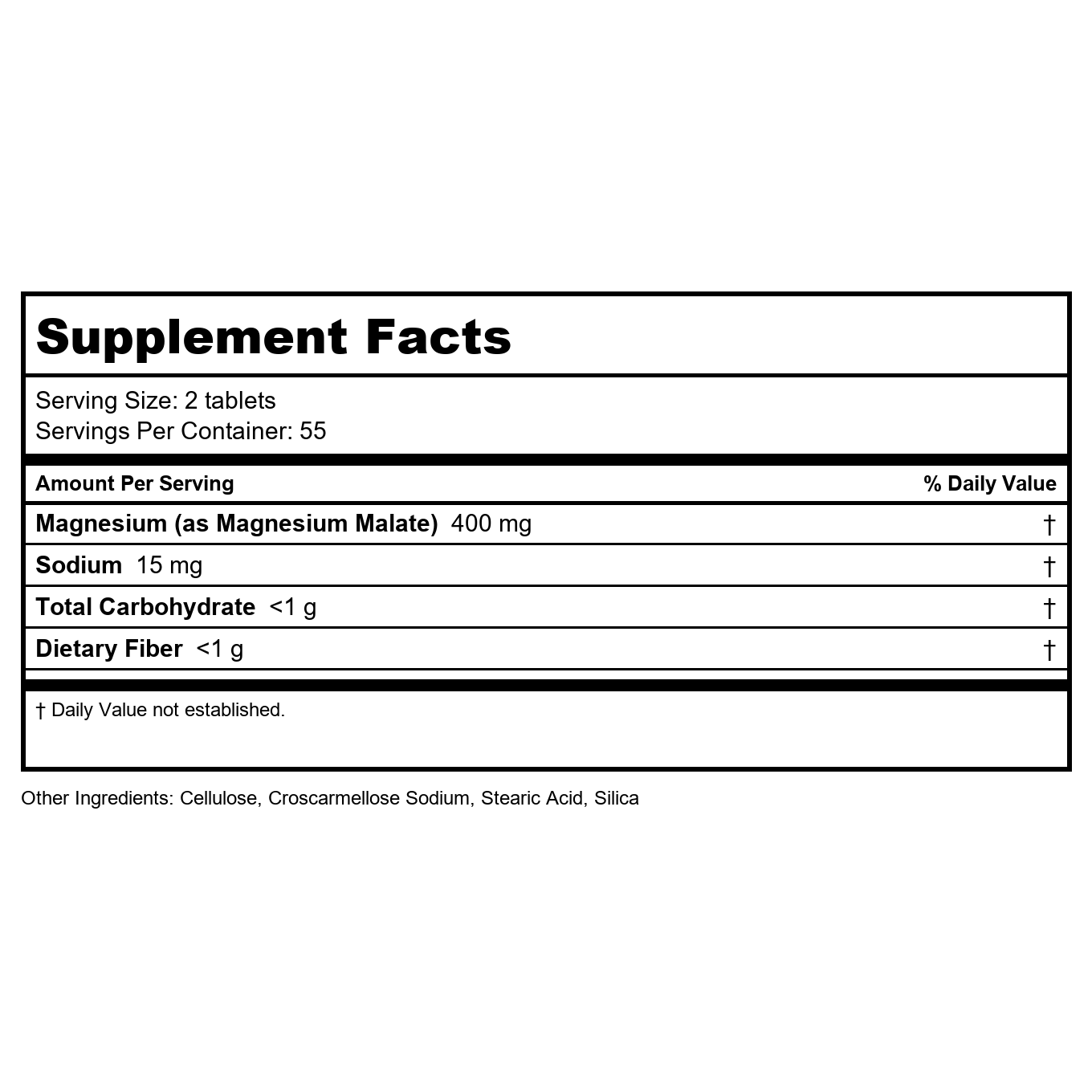 Thompson Magnesium Malate 400mg 120 Tablets - 19159