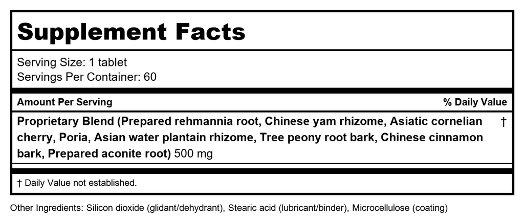 Kan Herb Traditionals Rehmannia Eight 60 Tablets