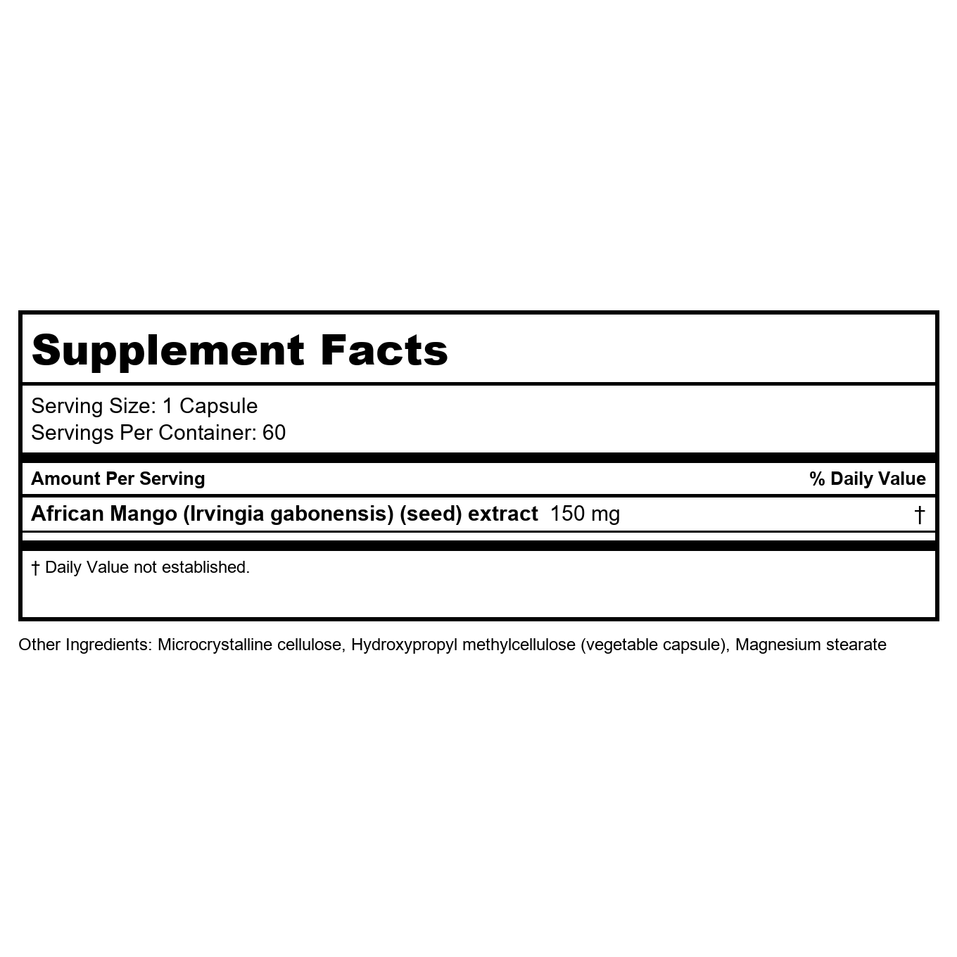 NuMedica African Mago 60 Capsules