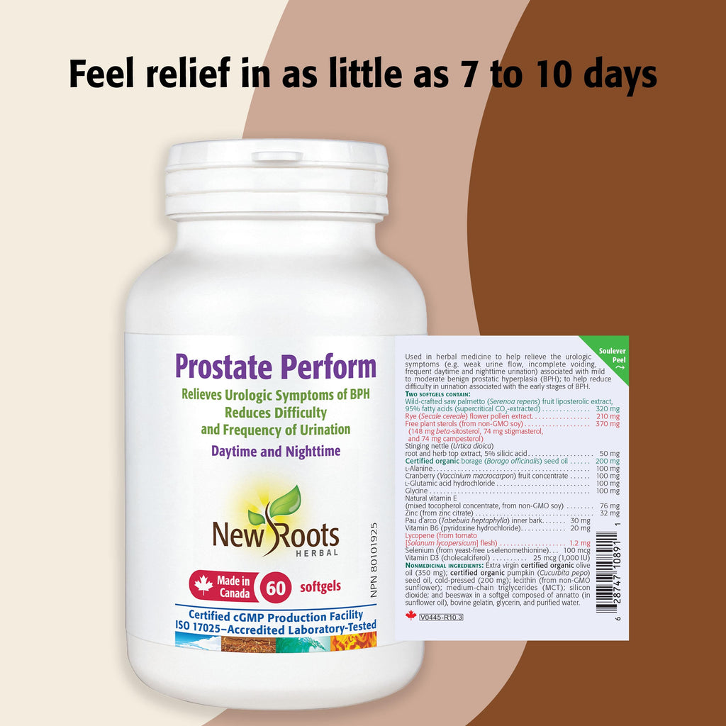 New Roots Herbal Prostate Perform 60 Softgels