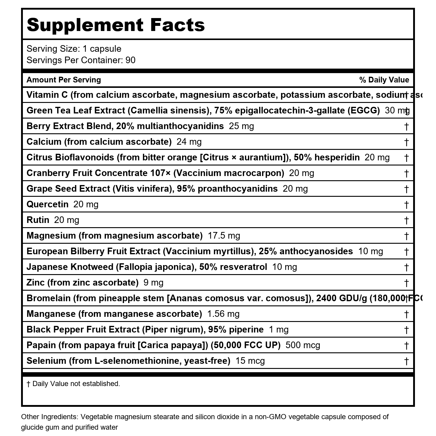 New Roots Herbal Vitamin C8 Immune Antioxidant Complex 527mg 90 Capsules