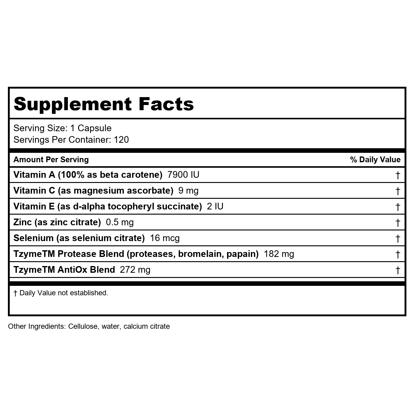 Transformation Enzymes Protease IFC 120 Capsules