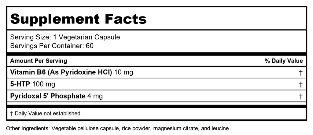 Vital Nutrients 5-HTP 100mg 60 Vcaps -