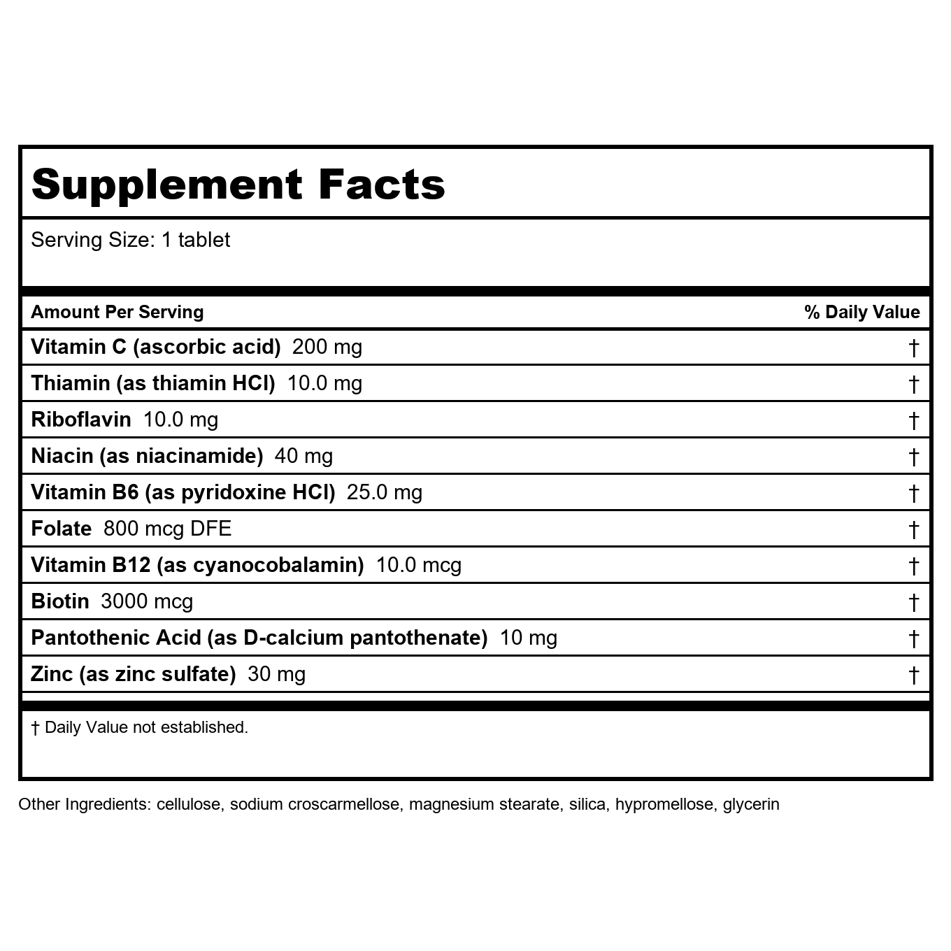 Nature's Way Biotin Forte 3mg with Zinc 60 Tablets - 3 Pack