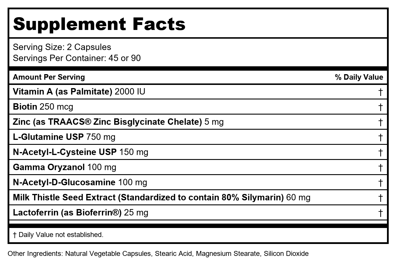 Ortho Molecular Mucosagen 180 Capsules