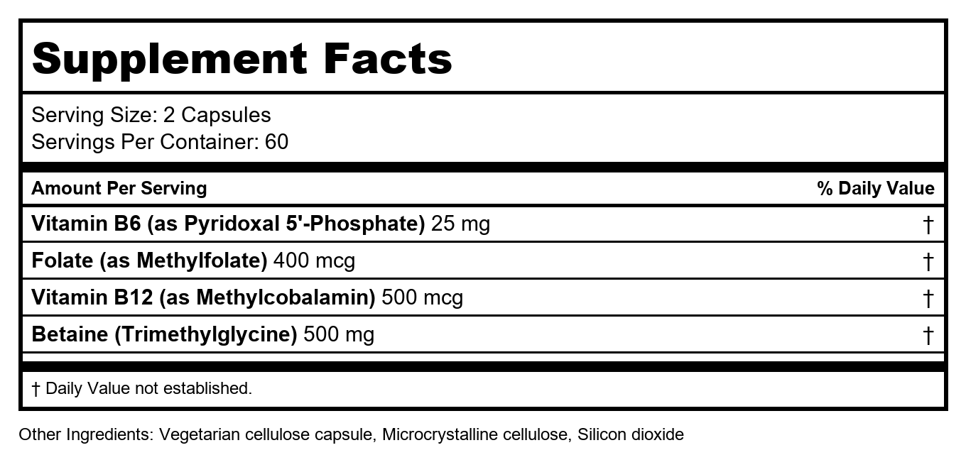 Ortho Molecular Cardio B 60 Capsules