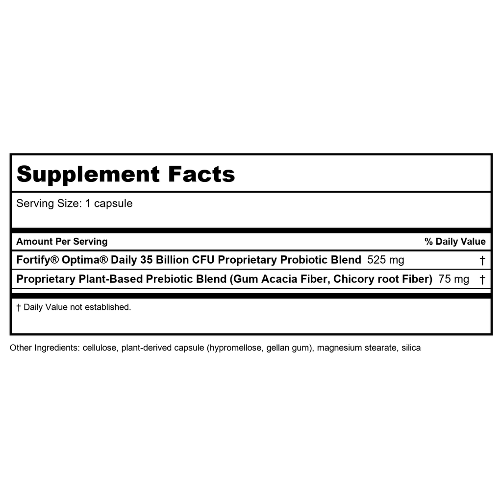 Nature's Way Fortify Optima 35 Billion Probiotic + Prebiotic 60 Capsules - 2 Pack