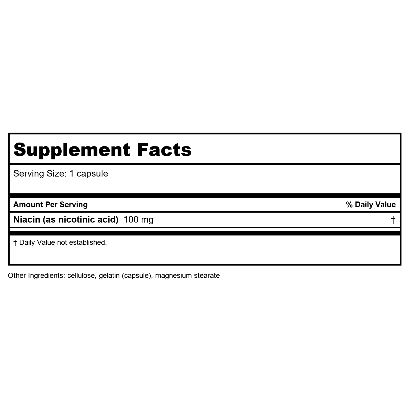 Nature's Way Niacin 100 Capsules - 4 Pack