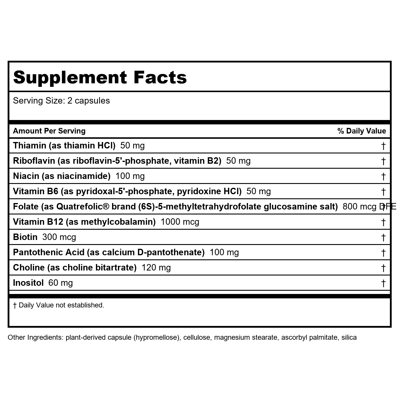 Nature's Way Vitamin B-100 Complex 60 Capsules - 4 Pack