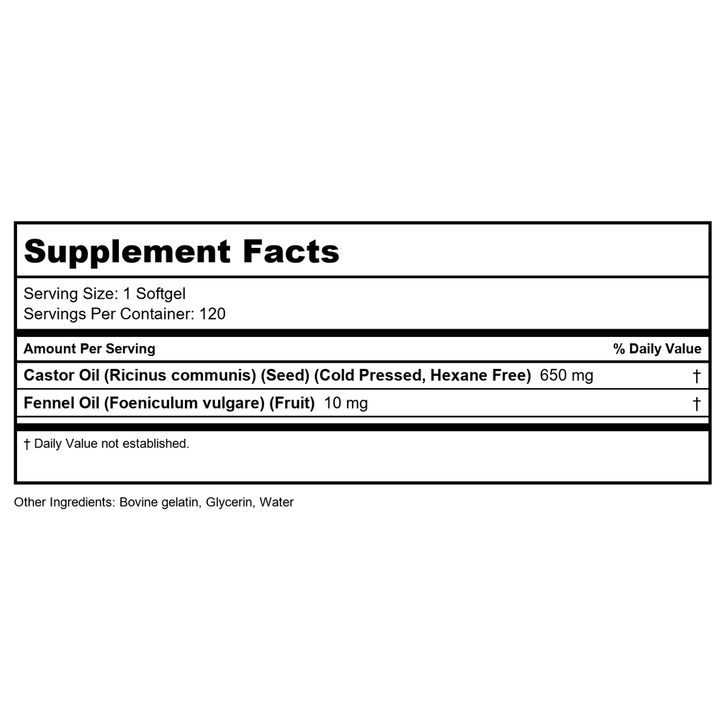 Now Foods Castor Oil 650mg  120 cap