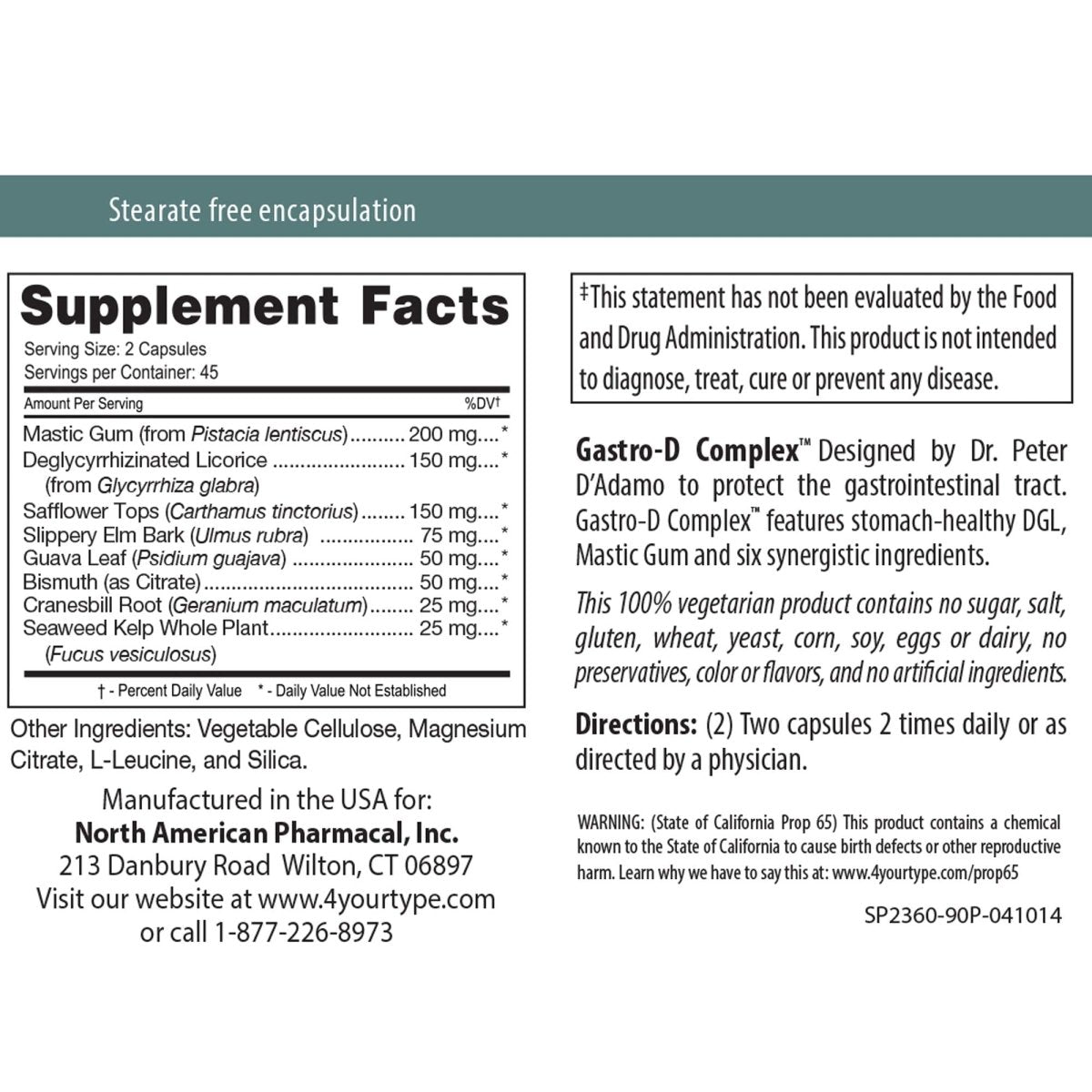 Gastro-D Complex 90 Capsules - 2 Pack