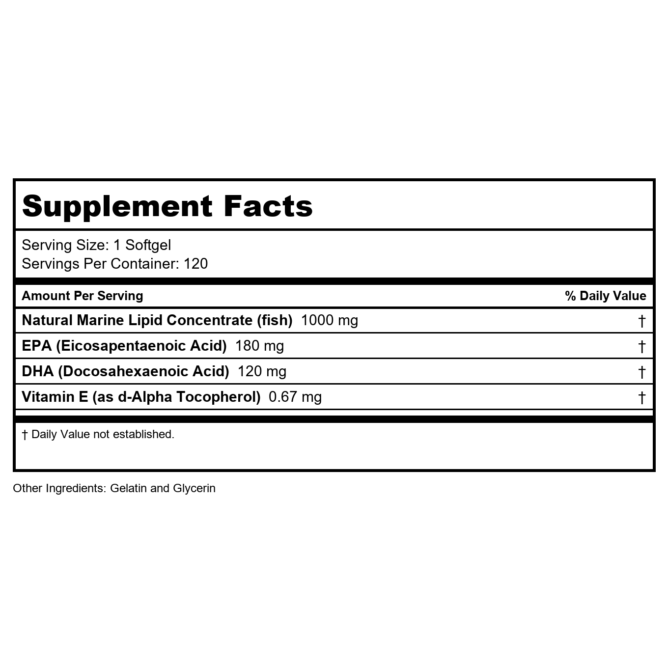 KAL Omega 3 | Omega-3 Fish Oil for Healthy Heart, Joint & Brain Support | 180mg EPA, 120mg DHA (60 CT, 120 Serv)   84006