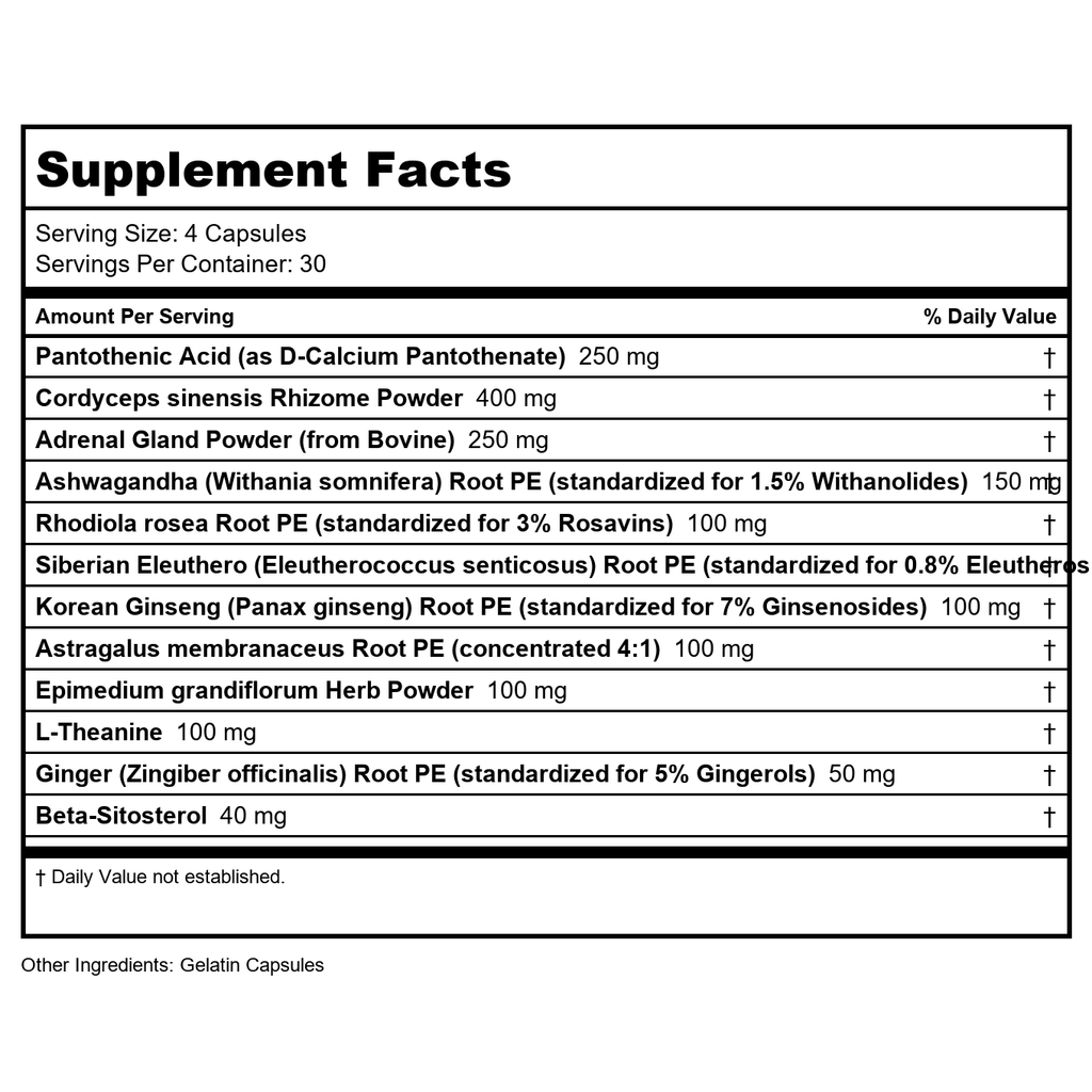 RLC, a-Drenal, Adrenal Support for Stress Relief and Energy, 120 Capsules - 2 Pack (240 Capsules)