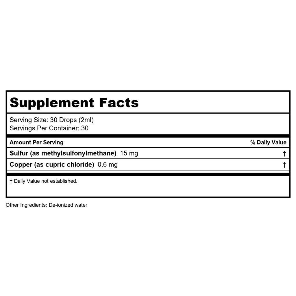 Eidon Ionic Minerals Liquid Sulfur Concentrate  2 Oz Bottle