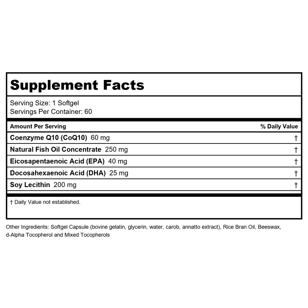 NOW Supplements, CoQ10 60 mg with Omega 3 Fish Oil, Cardiovascular Health*, 60 Softgels