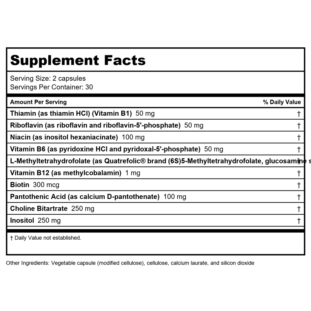 Vitamins & Minerals Active B-Complex Dairy Free | Vegan | Gluten Free