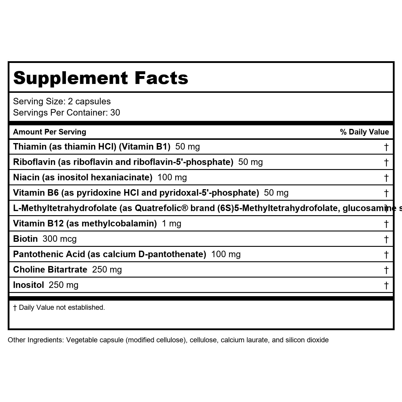 Vitamins & Minerals Active B-Complex Dairy Free | Vegan | Gluten Free