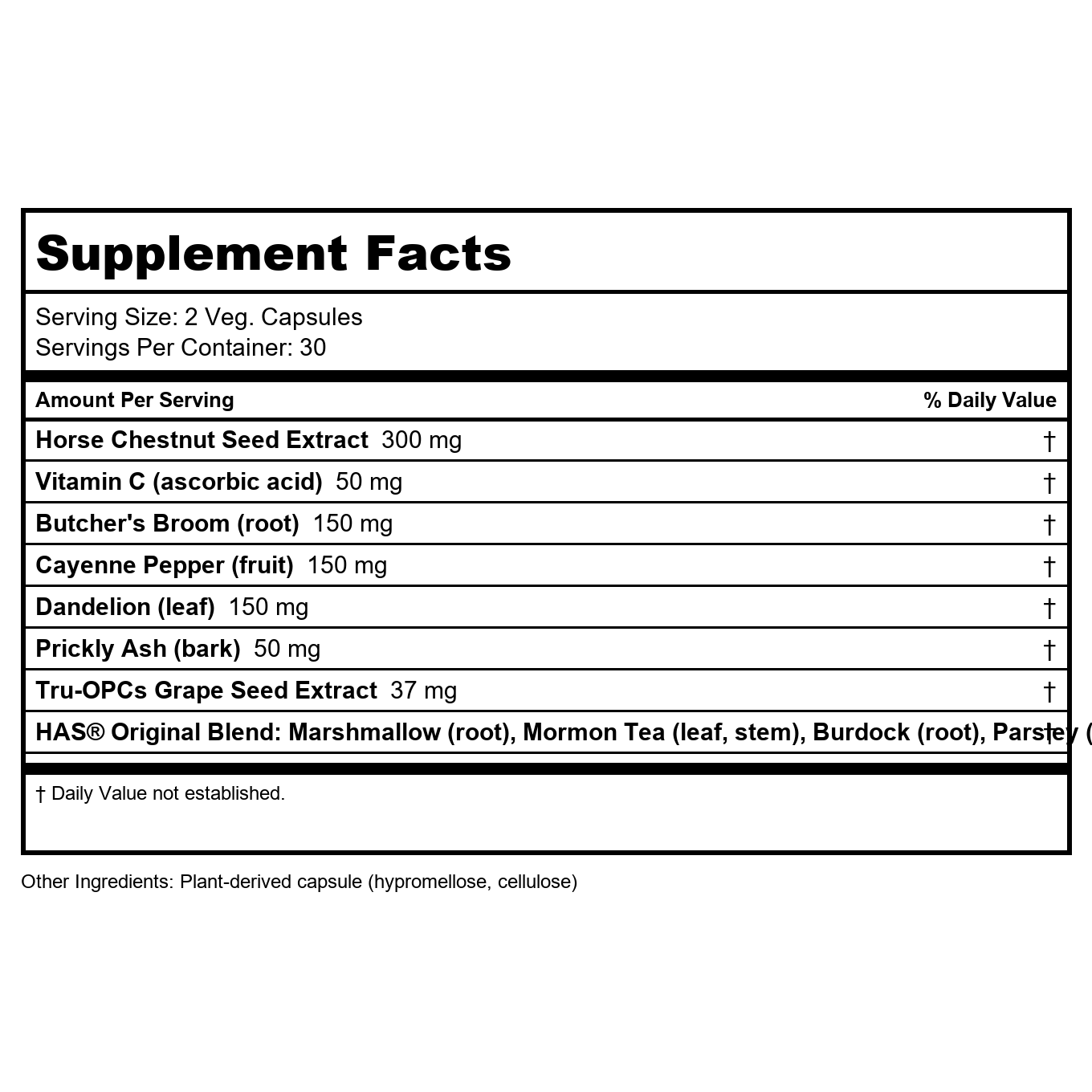 Nature's Way Leg Veins Support Blend*; with 6-Herb Blend; Vegan; 60 Vegan Capsules (Pack of 3)