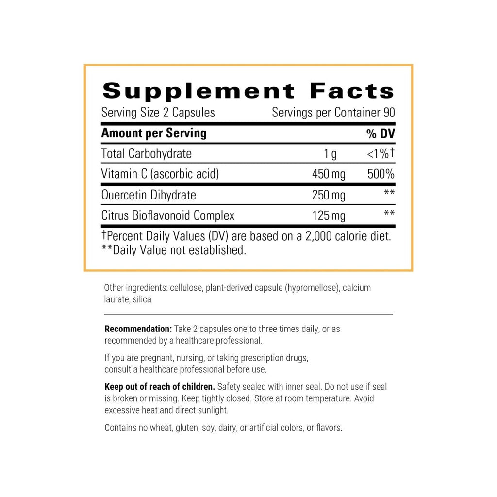 Integrative Therapeutics Vitamin C with Quercetin - 180 Capsules