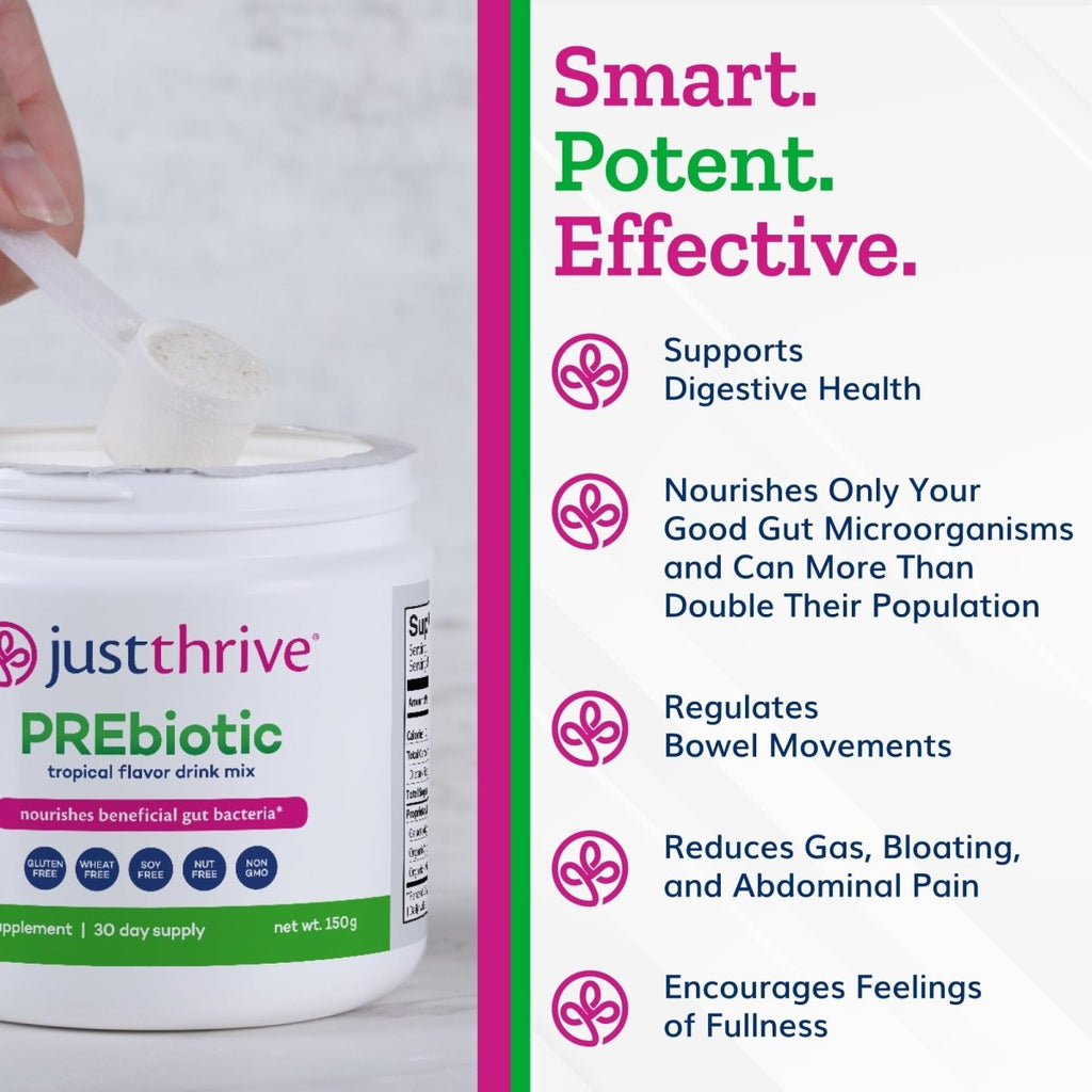 JustThrive - Precision PREbiotic Powder Tropical Flavor - 150 Grams