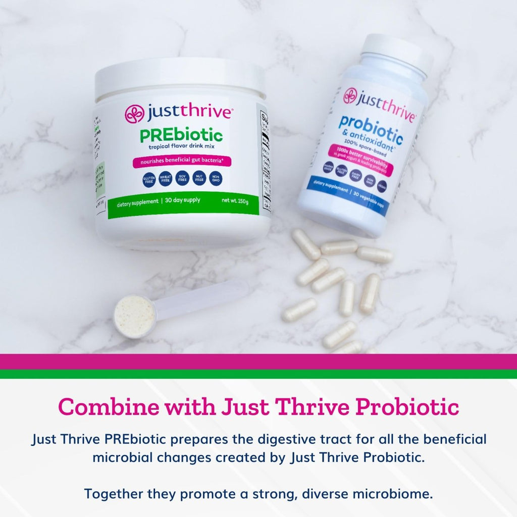 JustThrive - Precision PREbiotic Powder Tropical Flavor - 150 Grams