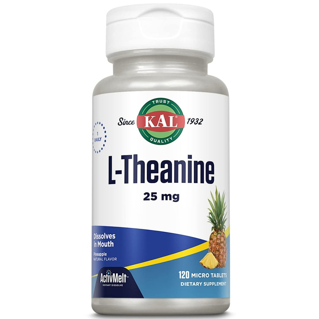 KAL L-Theanine ActivMelt 25mg Pineapple 120 Micro Tablets  PN  40757