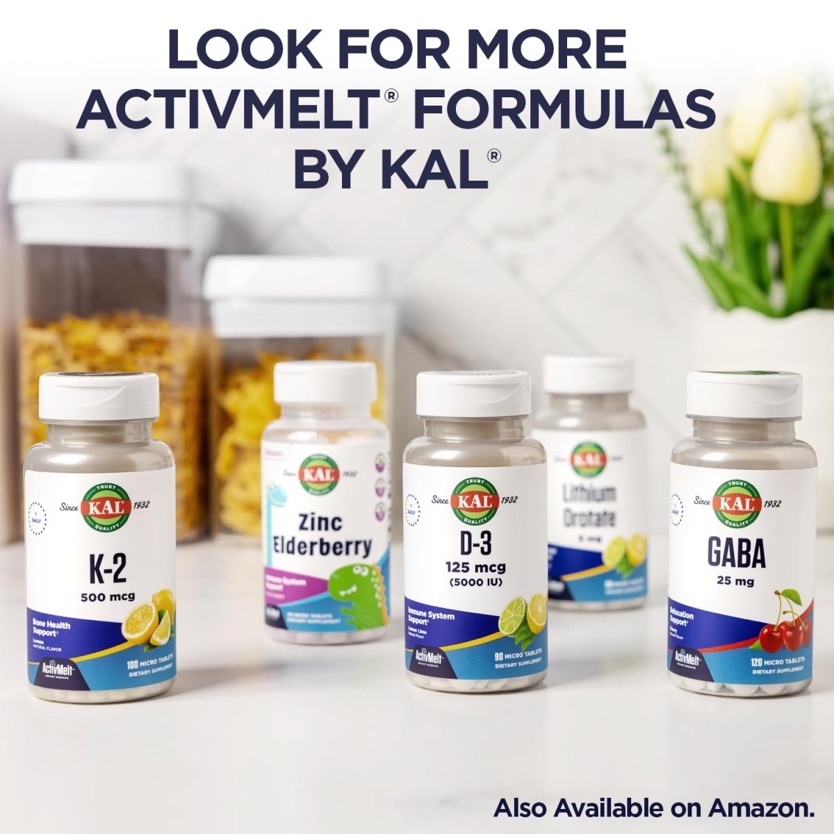 KAL L-Theanine ActivMelt 25mg Pineapple 120 Micro Tablets  PN  40757