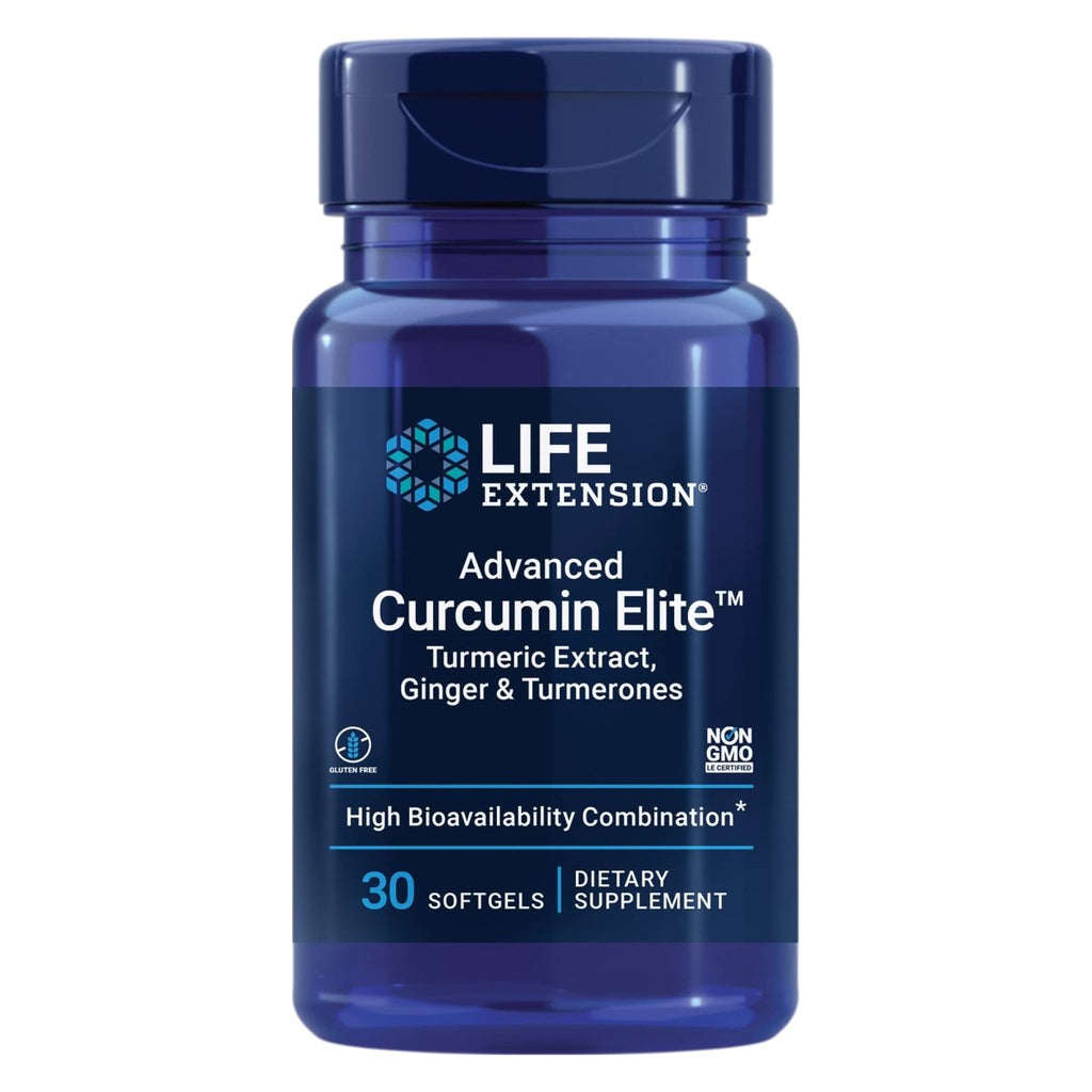 Life Extension Advanced Curcumin Elite Turmeric Extract, Ginger & Turmerones ? For Healthy Inflammatory & Immune Response and Cardiovascualr & Brain Health ? Gluten-Free, Non-GMO ? 30 Softgels