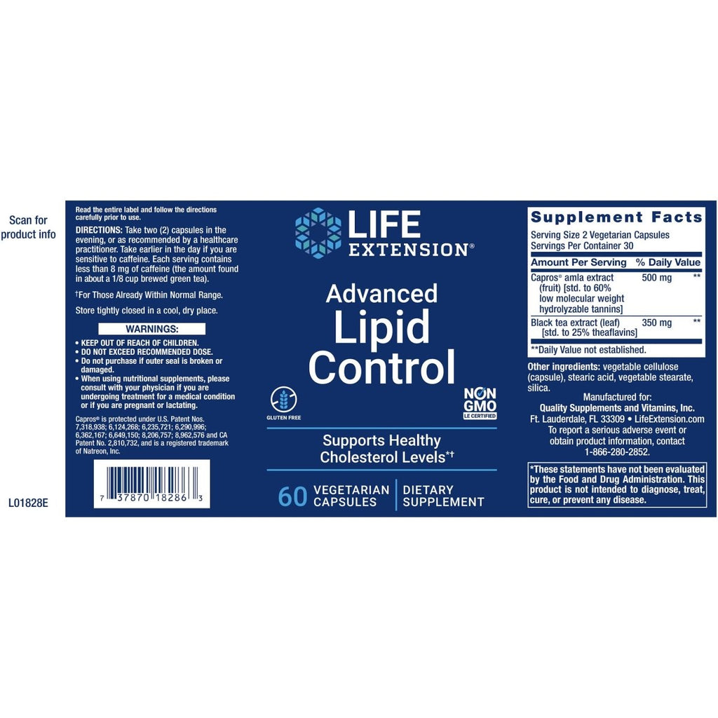 Life Extension Advanced Lipid Control 60 Vcaps