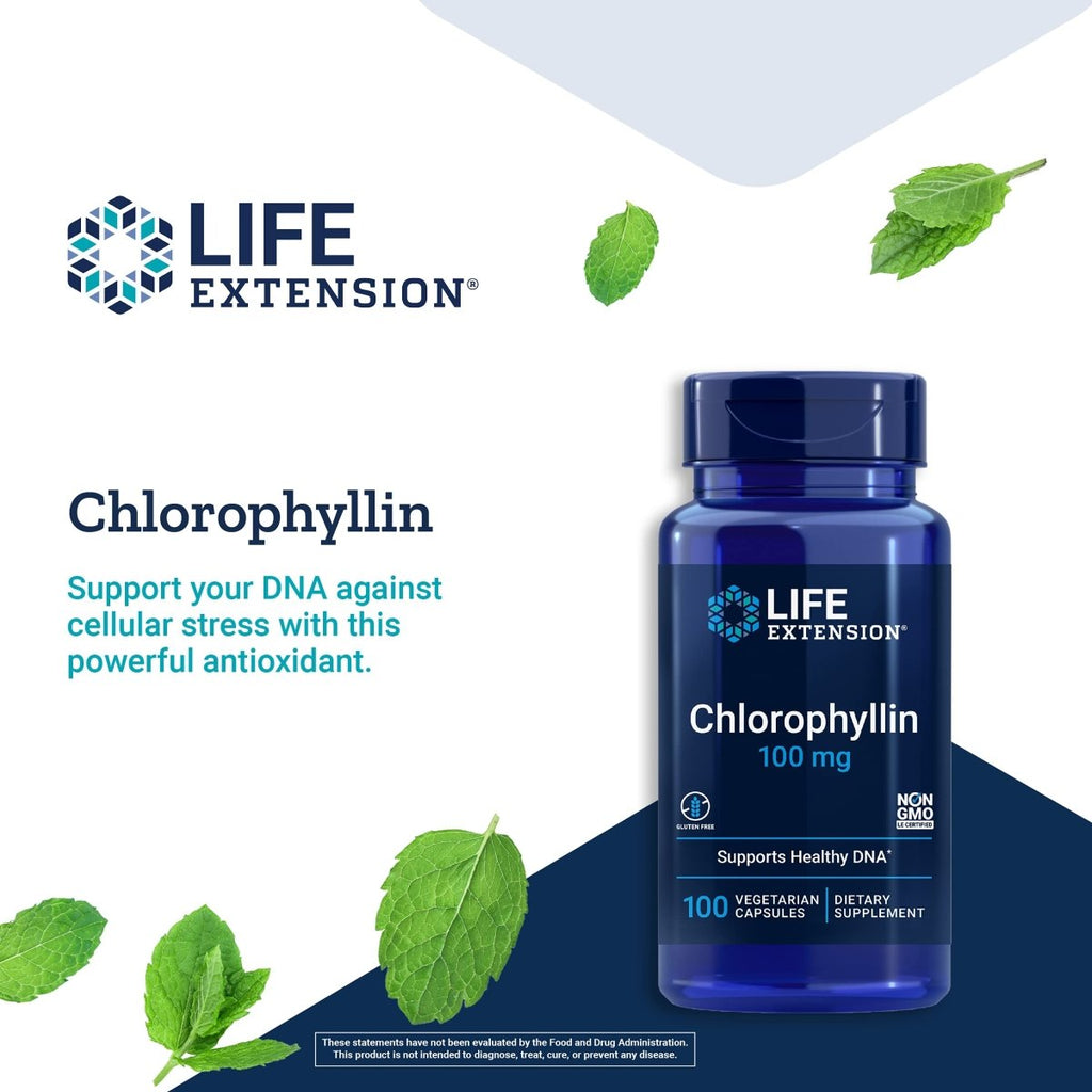Life Extension Chlorophyllin 100mg 100 Vcaps