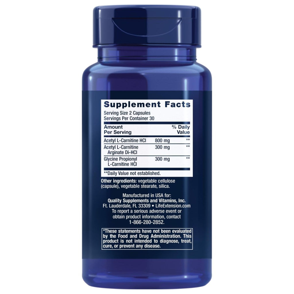 Life Extension Optimized Carnitine 60 Capsules