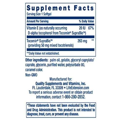 Life Extension - Super-Absorbable Tocotrienols - 60 Gels (Pack of 3)