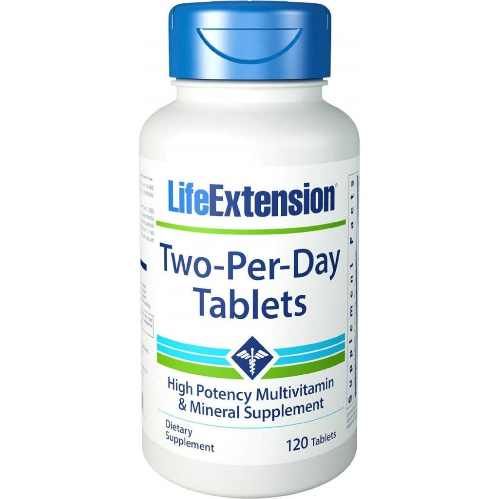 Life Extension Two-Per-Day Tablets Super-Potent Multivitamin & Mineral Supplement 120 Tablets
