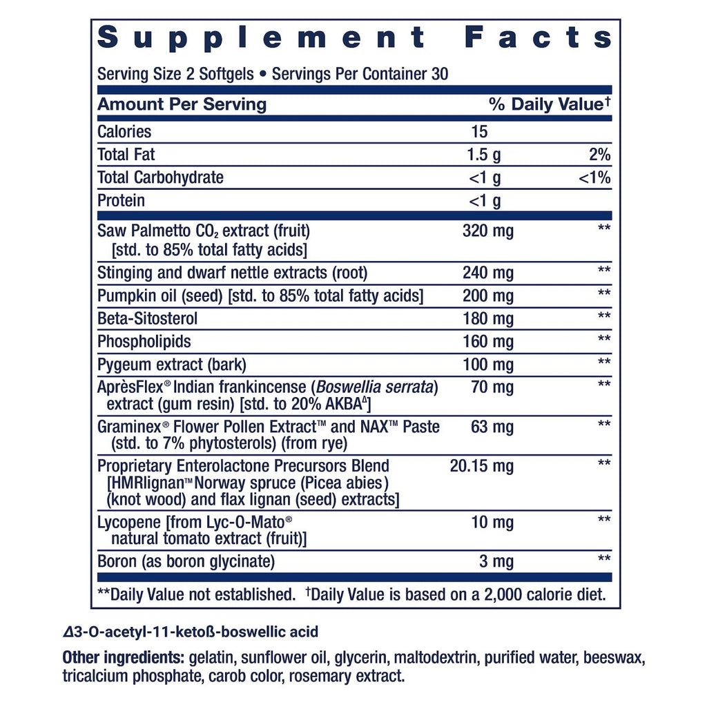 Life Extension Ultra Prostate Formula 60 Softgels