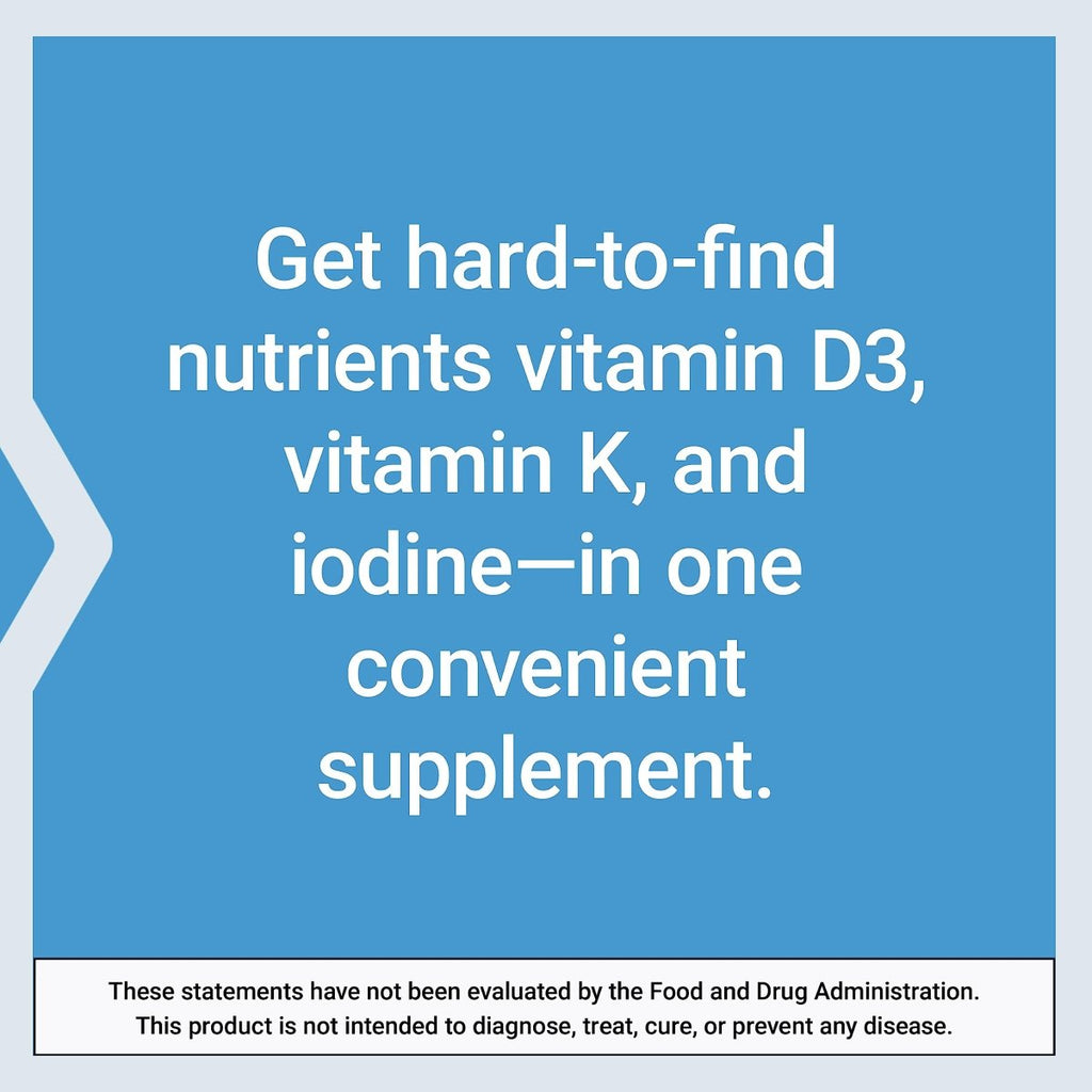 Life Extension Vitamins D and K with Sea-Iodine 60 Capsules
