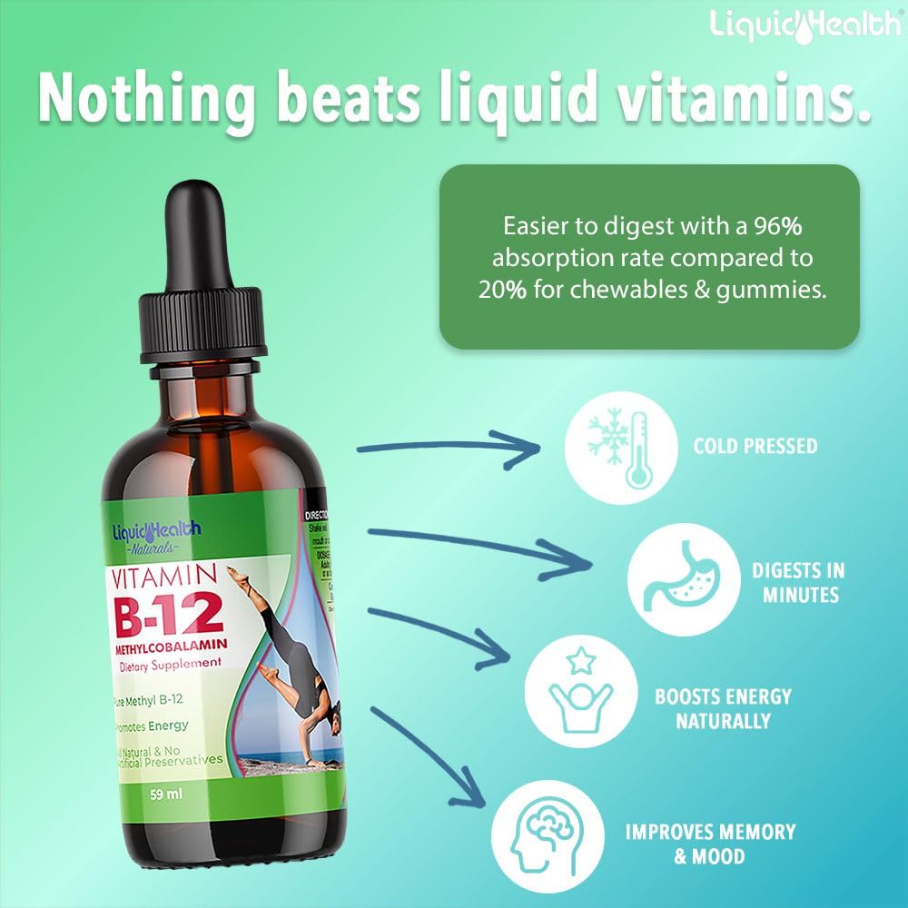 LiquidHealth - Vitamin B12 Drops - 2.03 fl. oz.