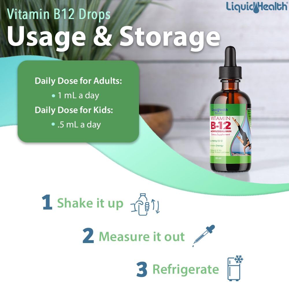 LiquidHealth - Vitamin B12 Drops - 2.03 fl. oz.
