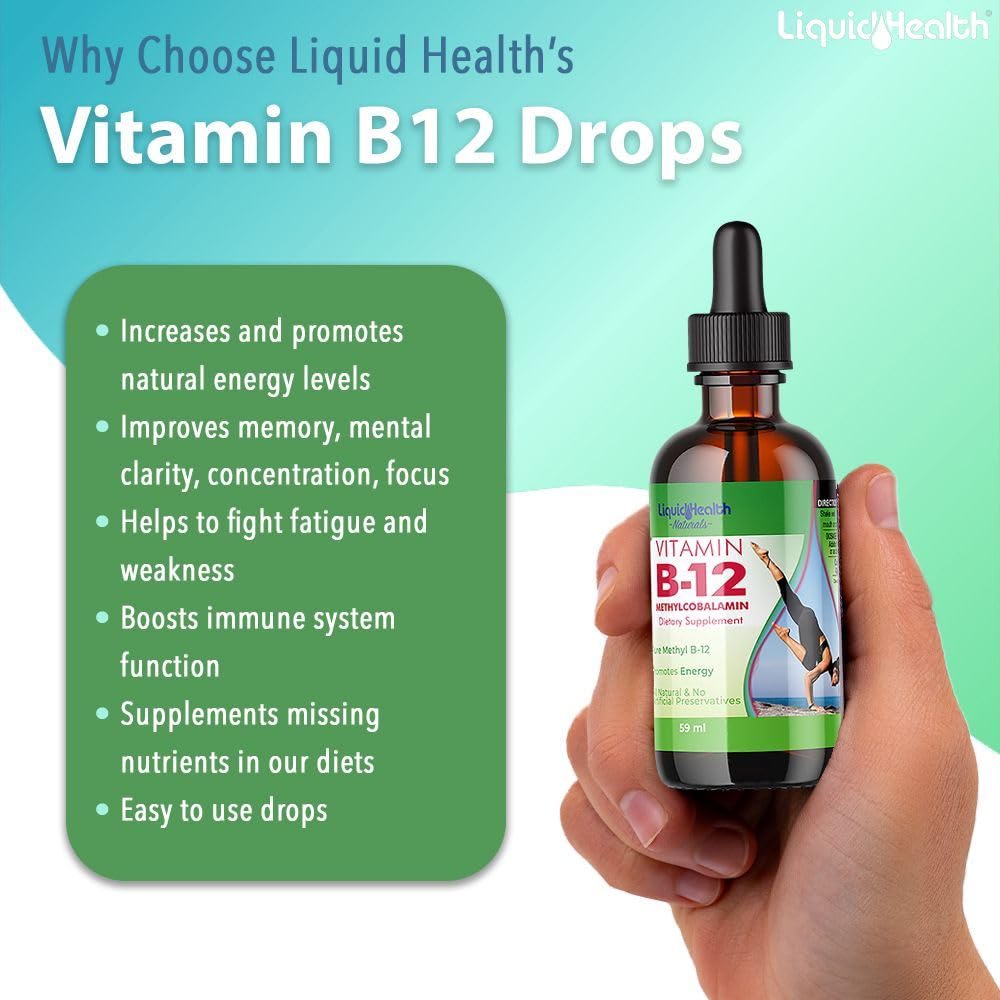 LiquidHealth - Vitamin B12 Drops - 2.03 fl. oz.